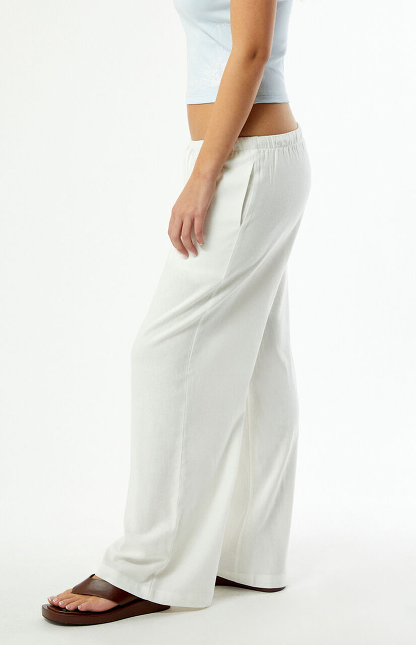 Alisa Linen Pull-On Baggy Pants