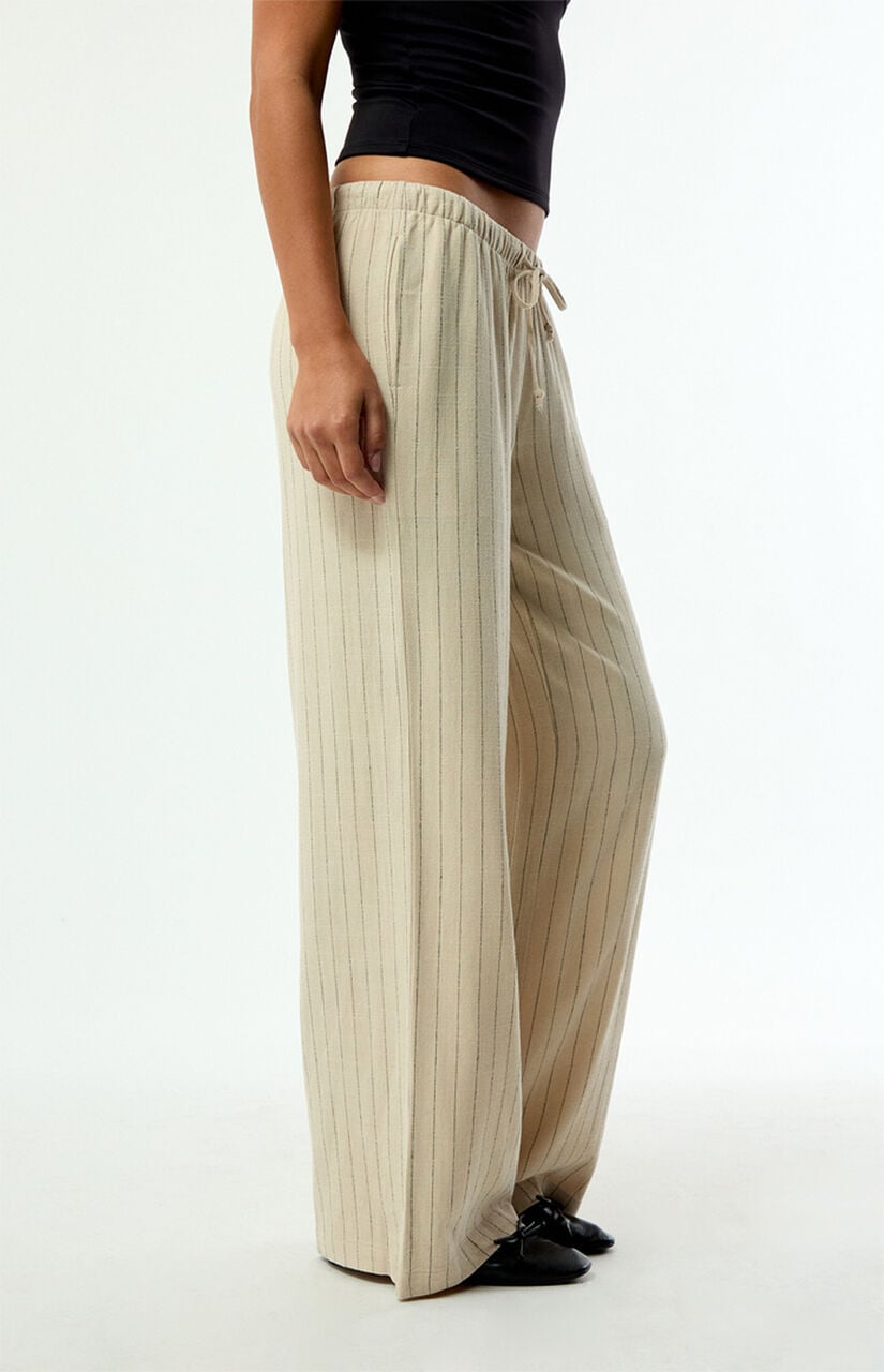Alisa Linen Pull-On Baggy Pants