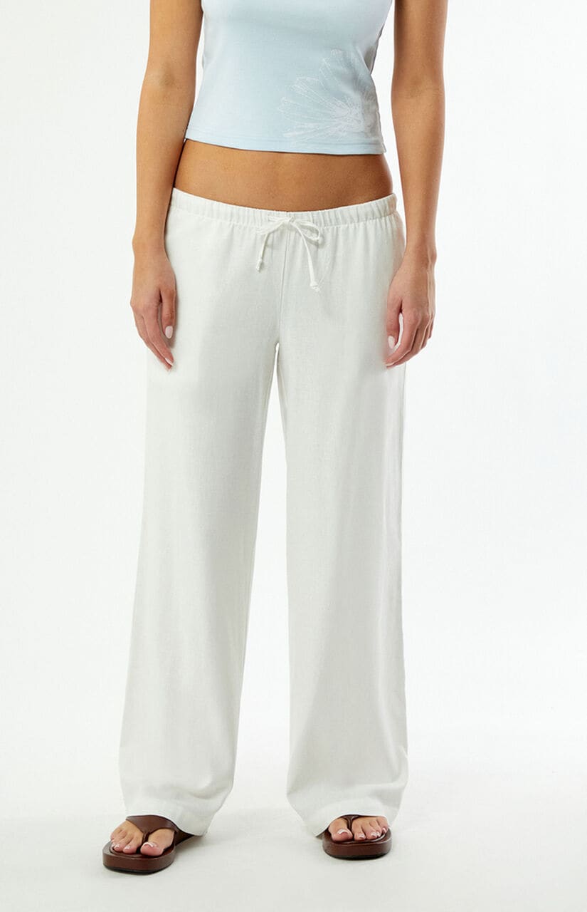 Alisa Linen Pull-On Baggy Pants