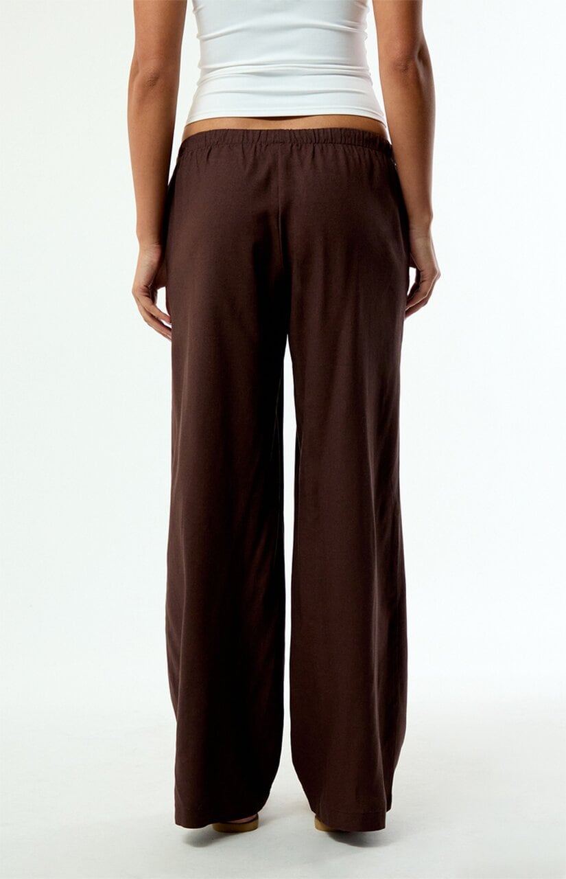 Alisa Linen Pull-On Baggy Pants