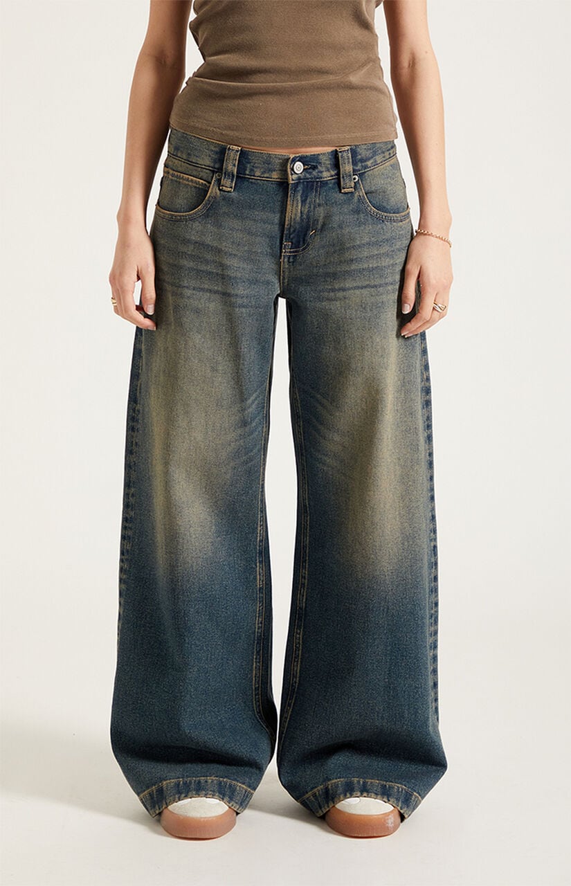 Sloane Low Rise Ultra Baggy Jeans Dark Blue Tint