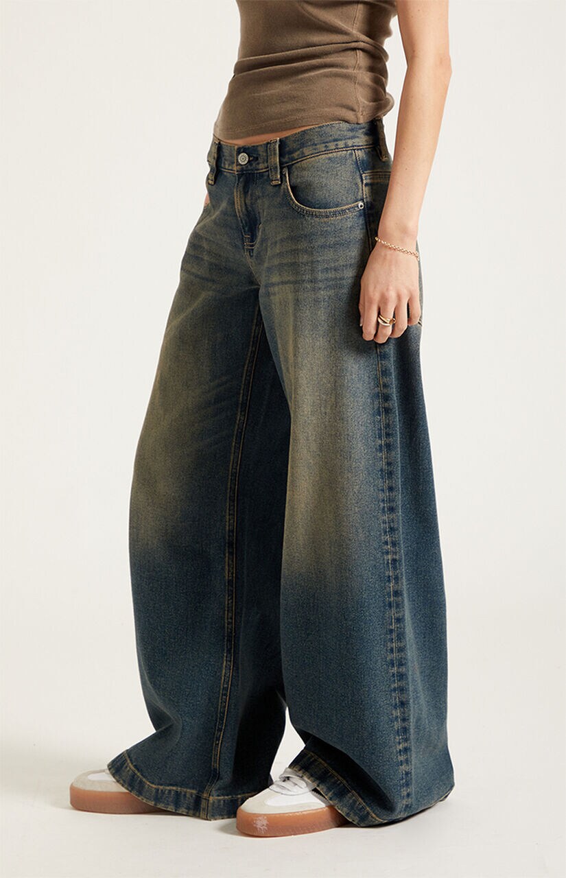 Sloane Low Rise Ultra Baggy Jeans Dark Blue Tint