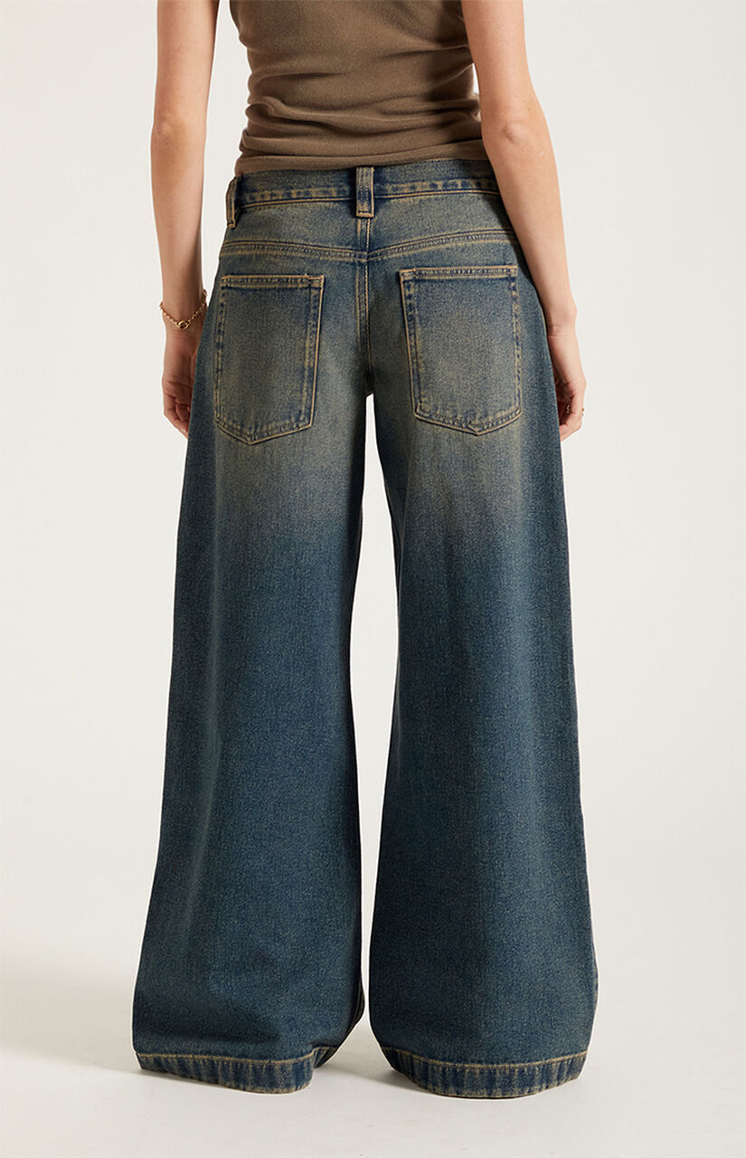 Sloane Low Rise Ultra Baggy Jeans Dark Blue Tint