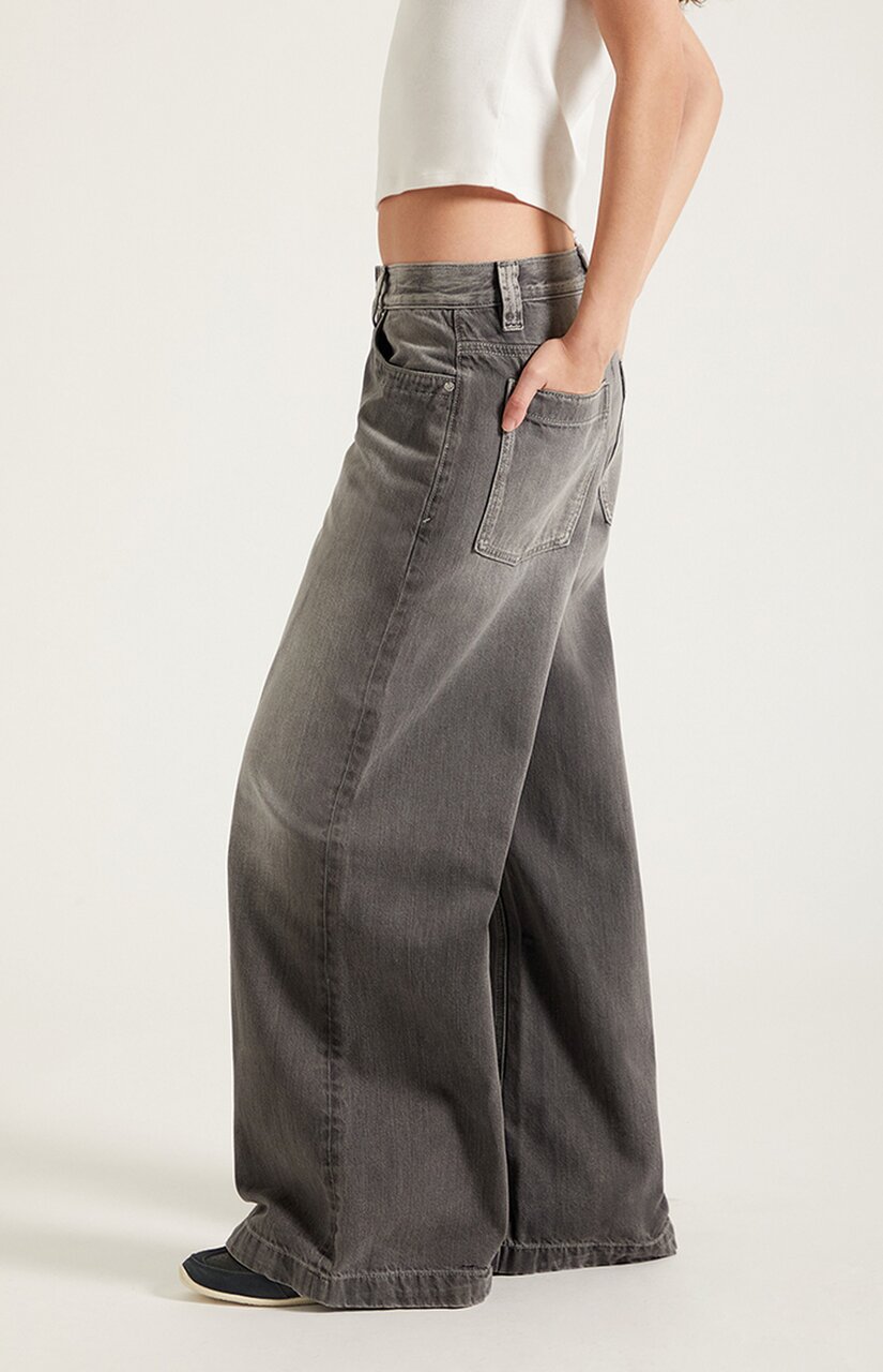Sloane Low Rise Ultra Baggy Jeans Gray Tinted