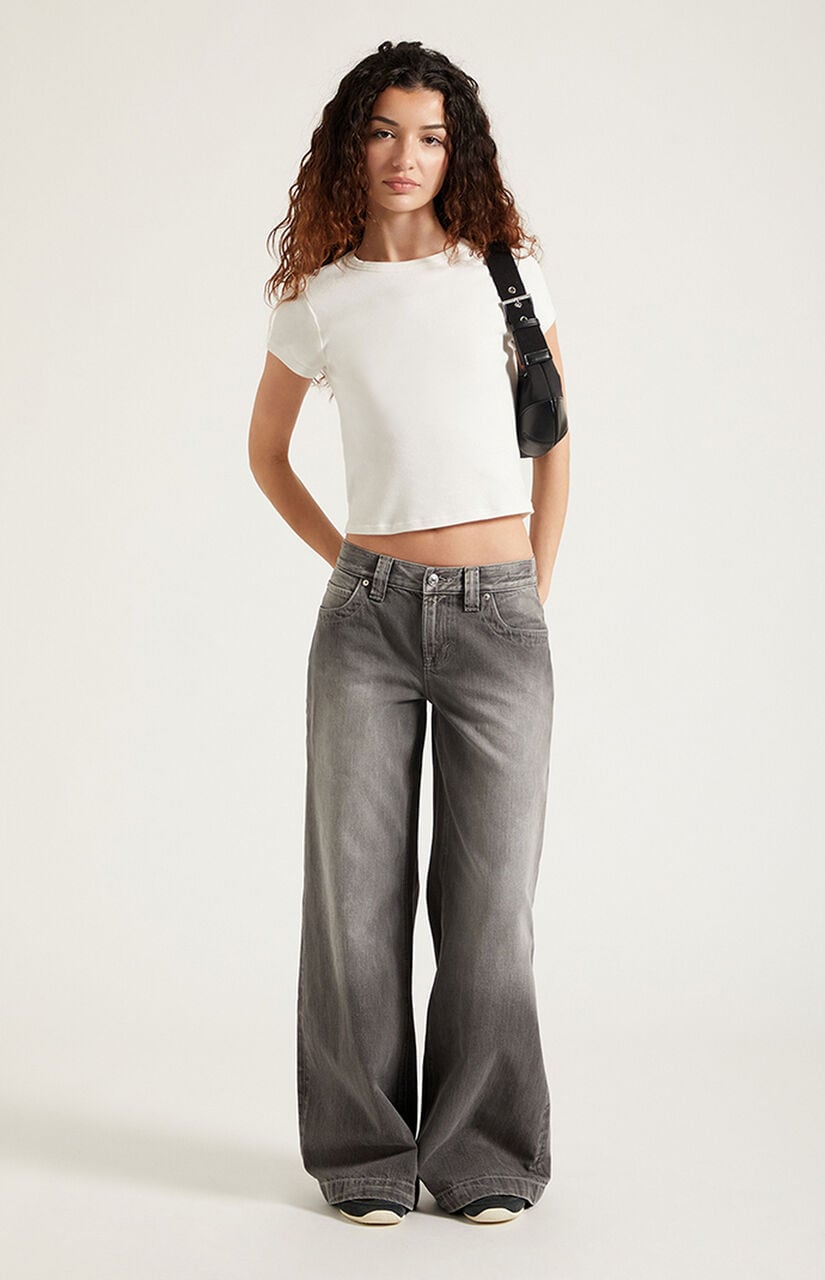 Sloane Low Rise Ultra Baggy Jeans Gray Tinted