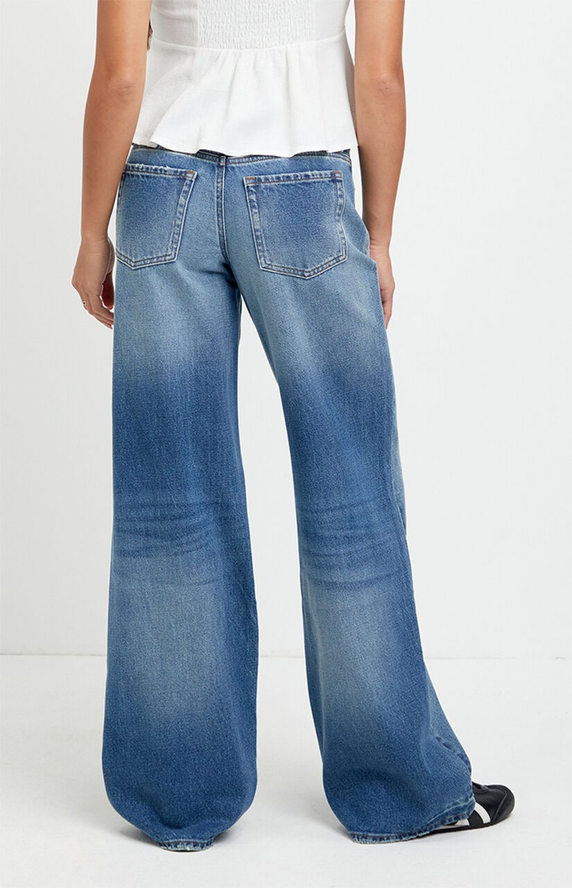 Casey Low Rise Baggy Jeans Medium Indigo