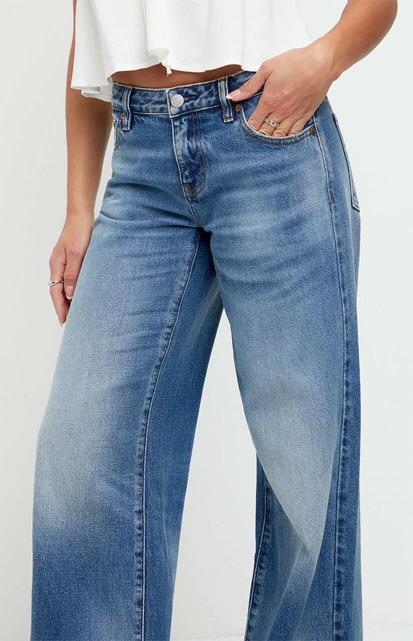 Casey Low Rise Baggy Jeans Medium Indigo