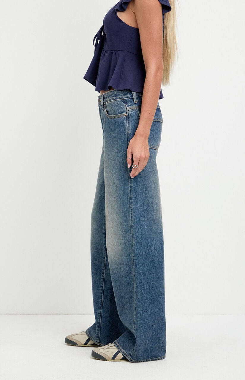 Casey Low Rise Baggy Jeans Dark Blue Washed
