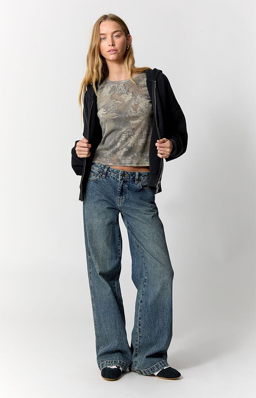 Casey Low Rise Baggy Jeans Dark Indigo Tint