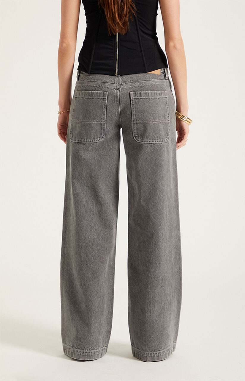 Casey Low Rise Baggy Jeans Gray