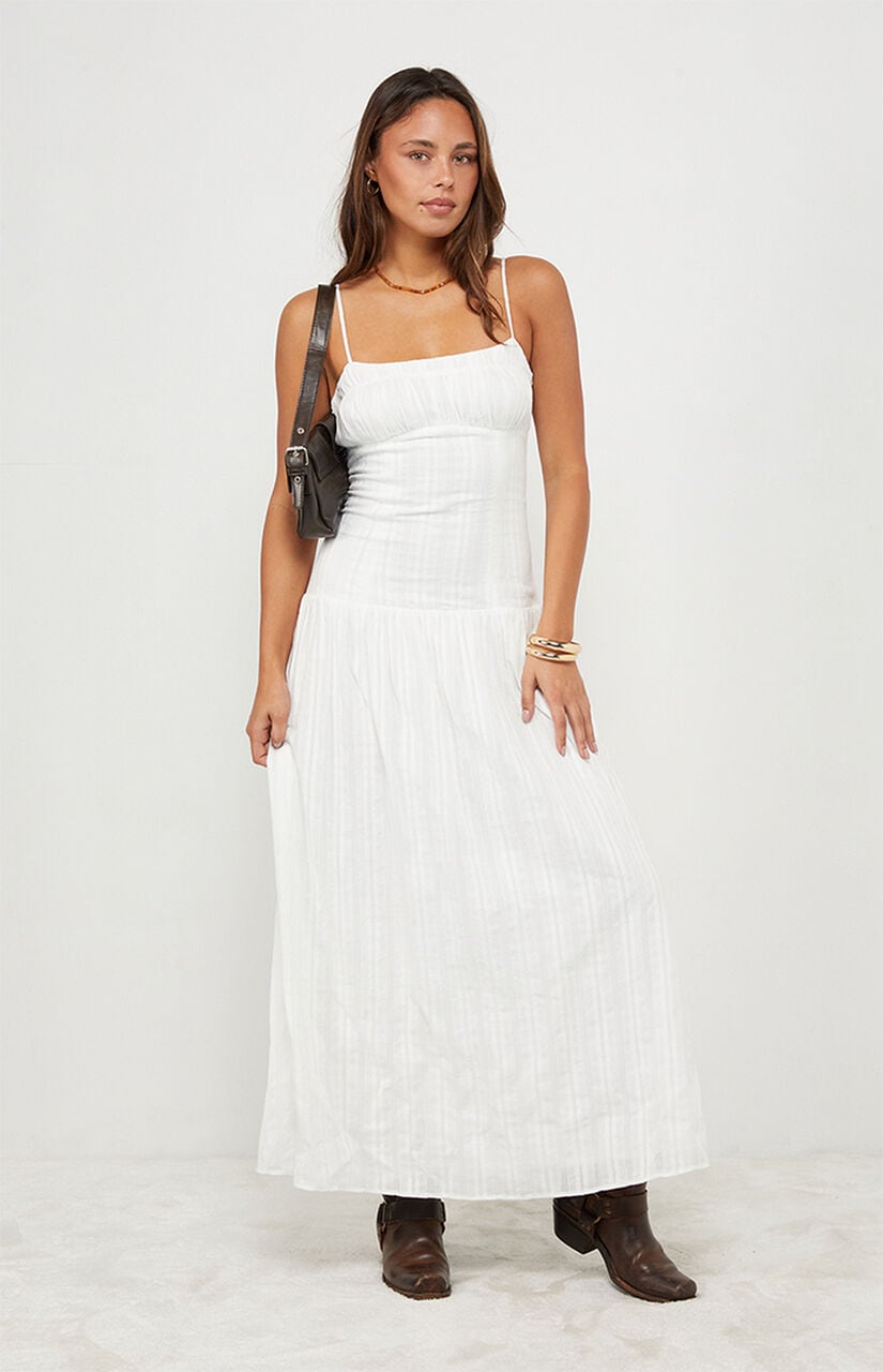 Ava Linen Bustier Maxi Dress