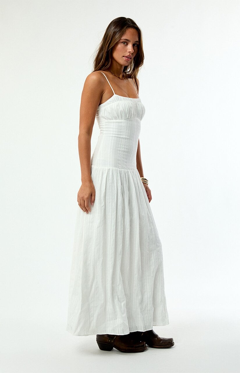 Ava Linen Bustier Maxi Dress