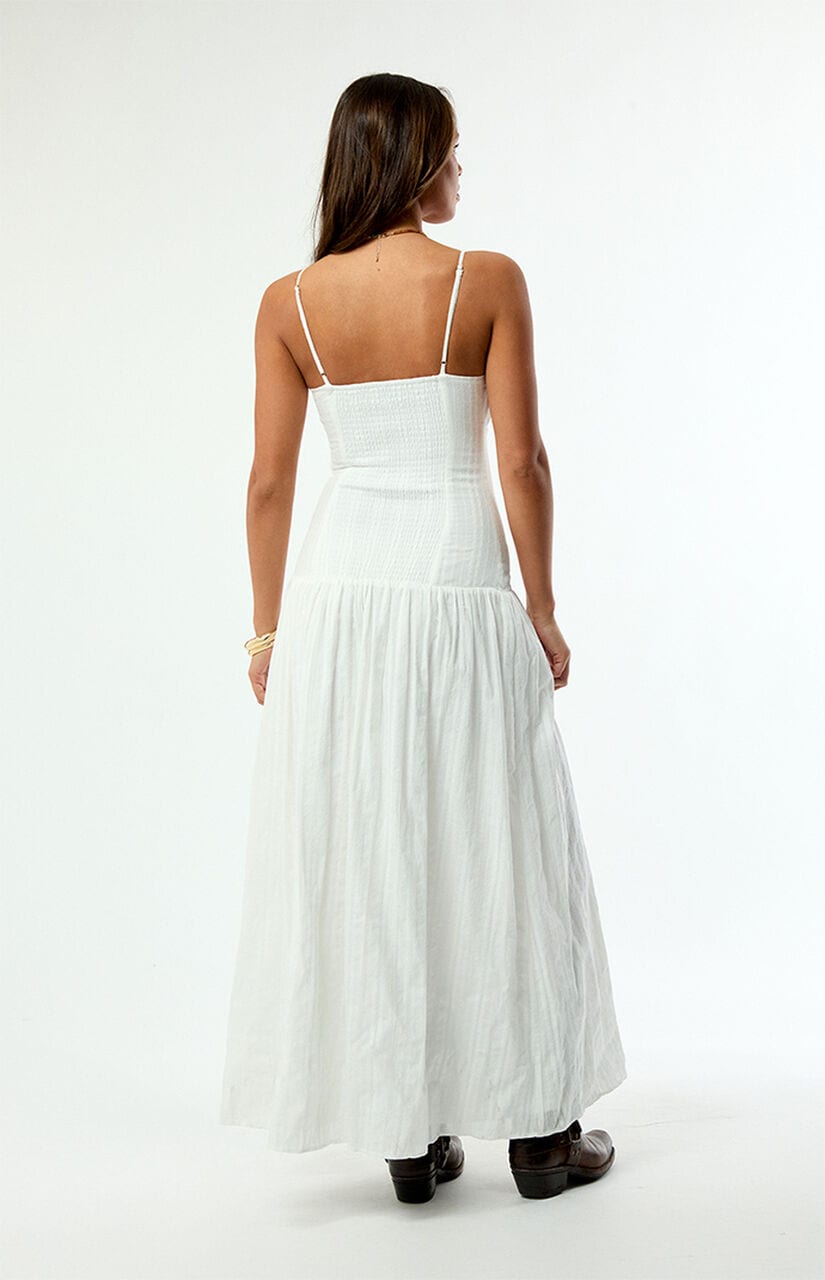 Ava Linen Bustier Maxi Dress