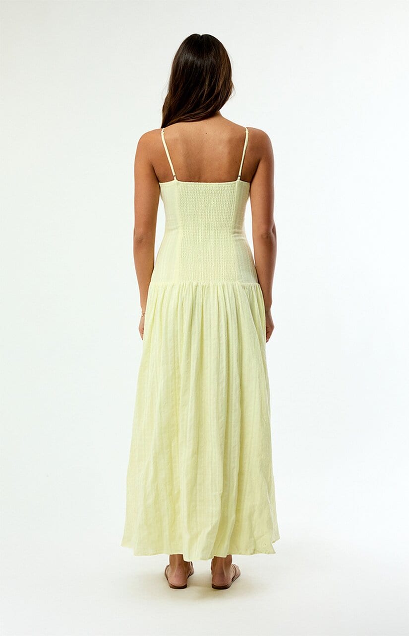 Ava Linen Bustier Maxi Dress