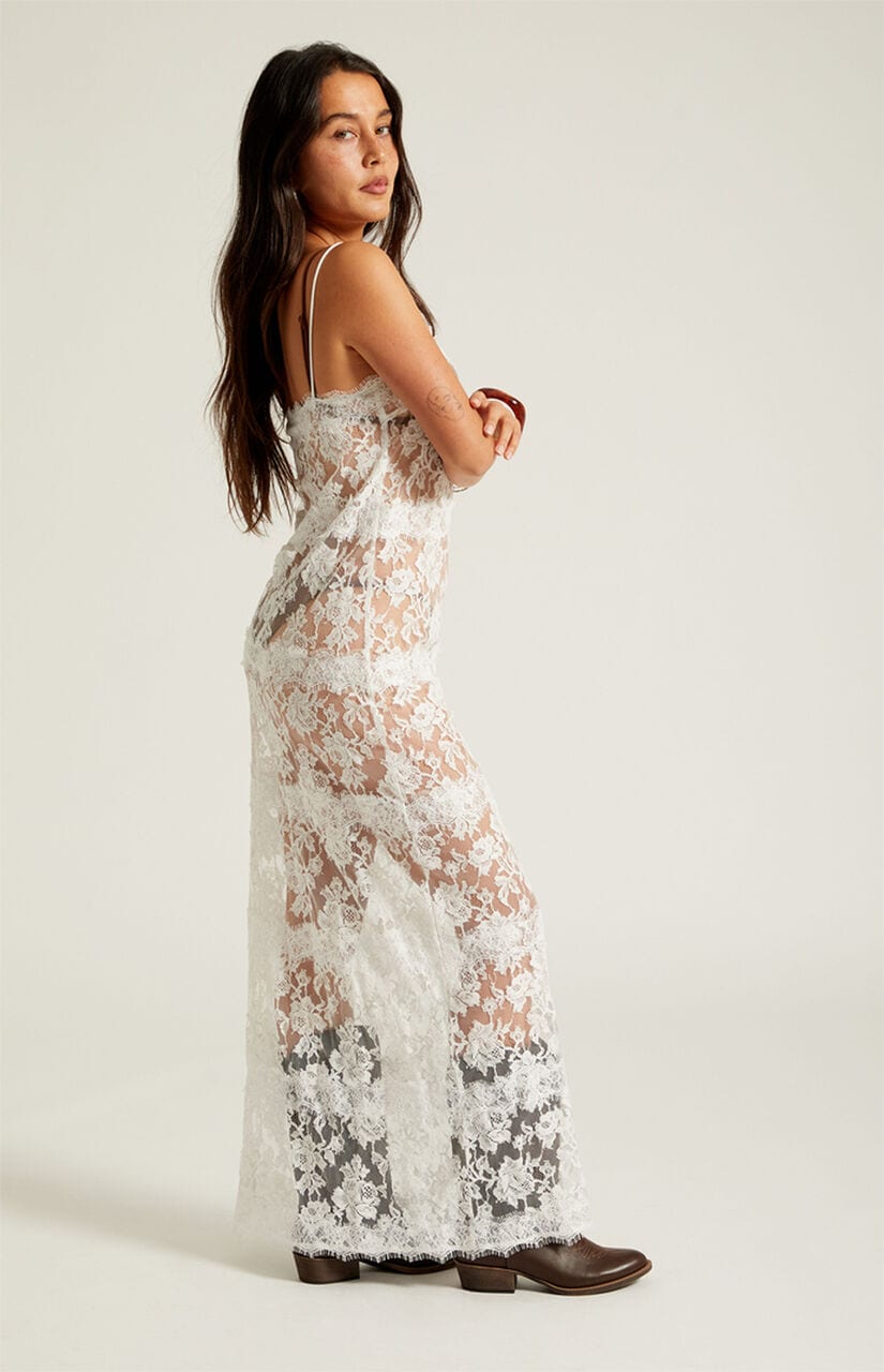 Agnes Sheer Lace Festival Maxi Dress