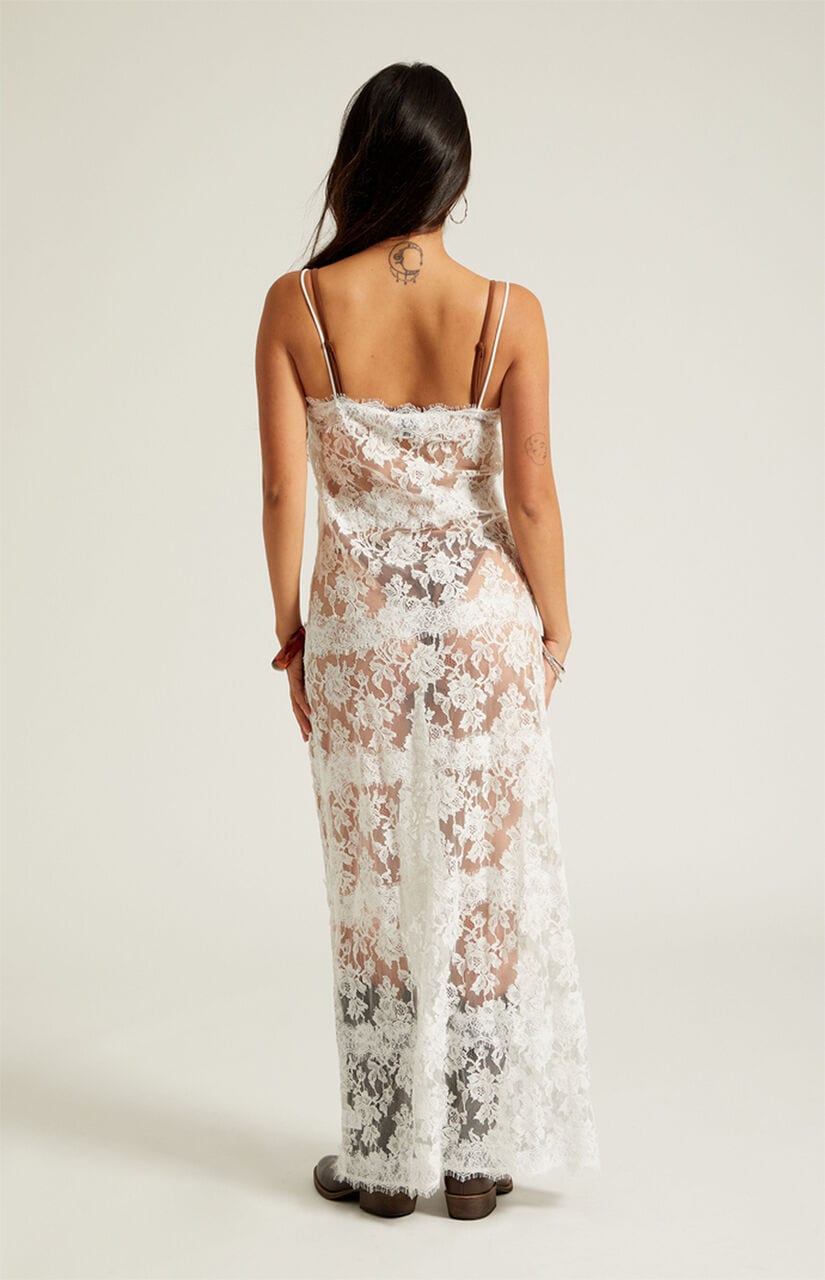 Agnes Sheer Lace Festival Maxi Dress